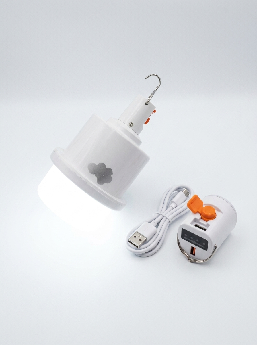 Faro LED Recargable 30W con Gancho | Luz Potente para Casa, Patio o Emergencia