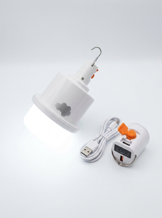 Faro LED Recargable 30W con Gancho | Luz Potente para Casa, Patio o Emergencia