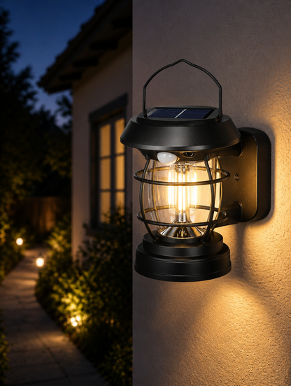 Lámpara Solar con Sensor de Movimiento | Iluminación Exterior Automática