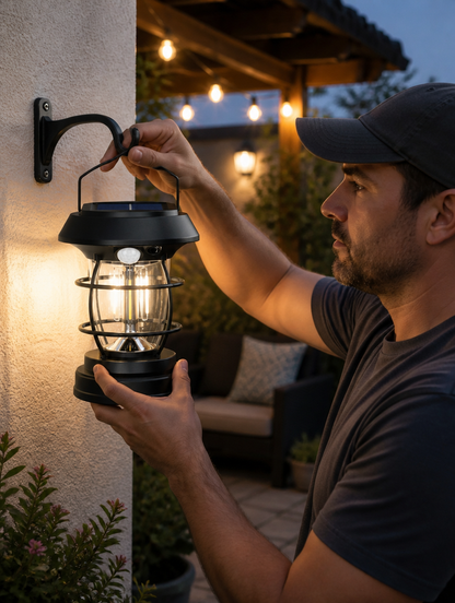 Lámpara Solar con Sensor de Movimiento | Iluminación Exterior Automática