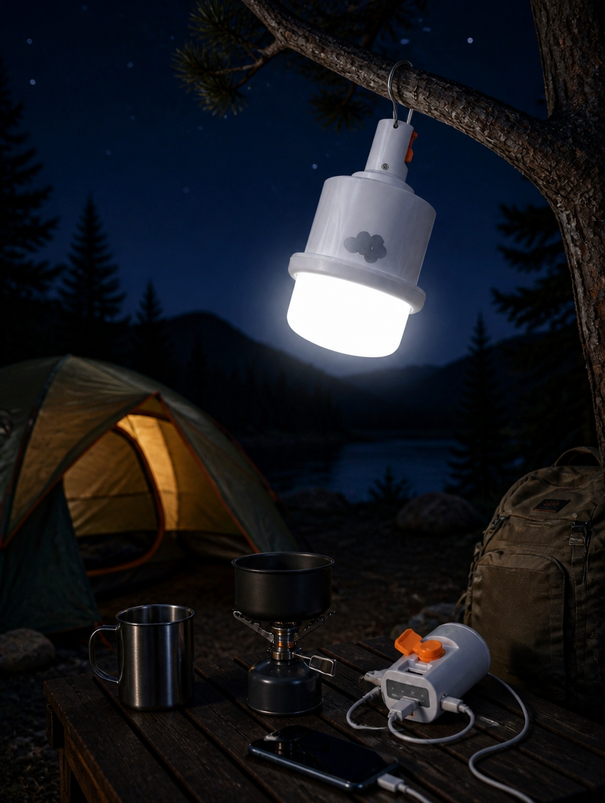 Faro LED Recargable 30W con Gancho | Luz Potente para Casa, Patio o Emergencia