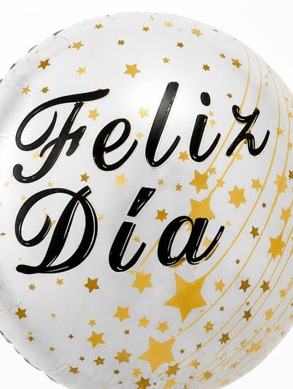 Set de Globos 9 Piezas Feliz Cumpleaños | Decoración Completa Negro y Dorado