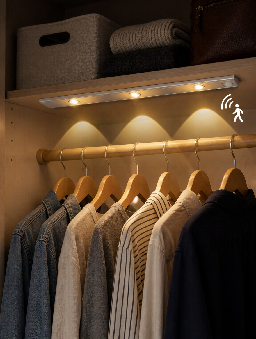 Luz LED con Sensor de Movimiento para Cocina y Closet | Se Enciende Sola