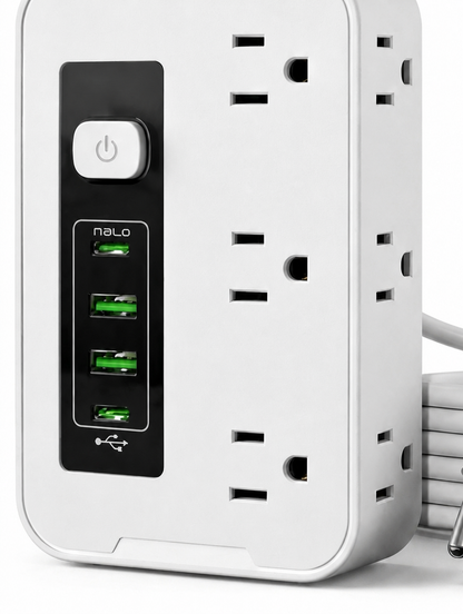 Torre Multitoma con Puertos USB | Multiplica tus Enchufes en un Solo Lugar