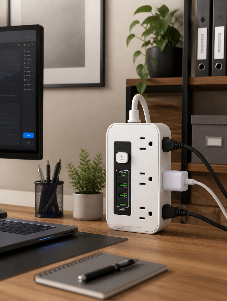 Torre Multitoma con Puertos USB | Multiplica tus Enchufes en un Solo Lugar