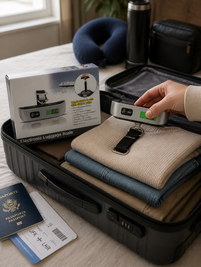 Báscula Digital para Equipaje | Evita Sobrepeso en el Aeropuerto