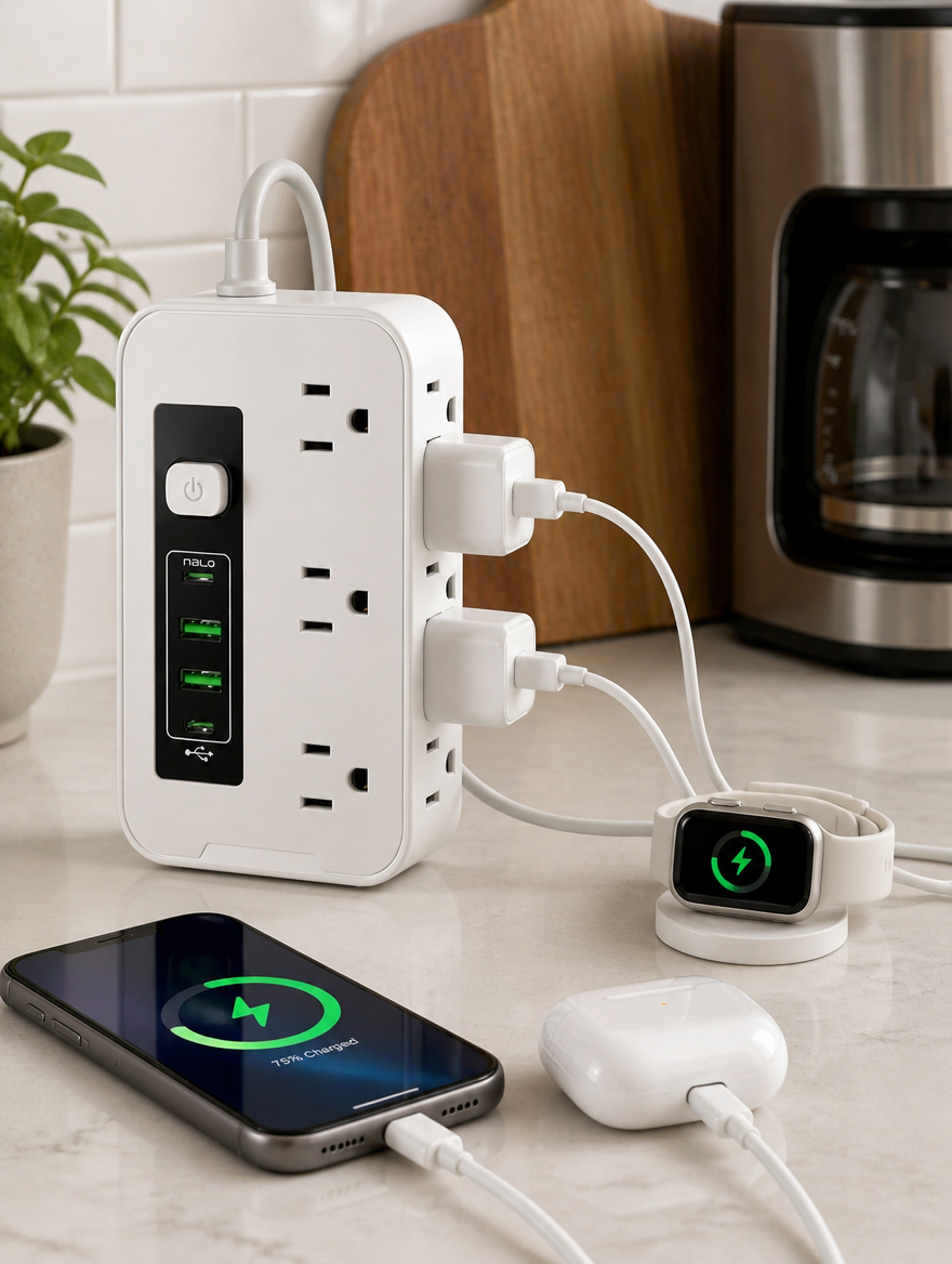 Torre Multitoma con Puertos USB | Multiplica tus Enchufes en un Solo Lugar