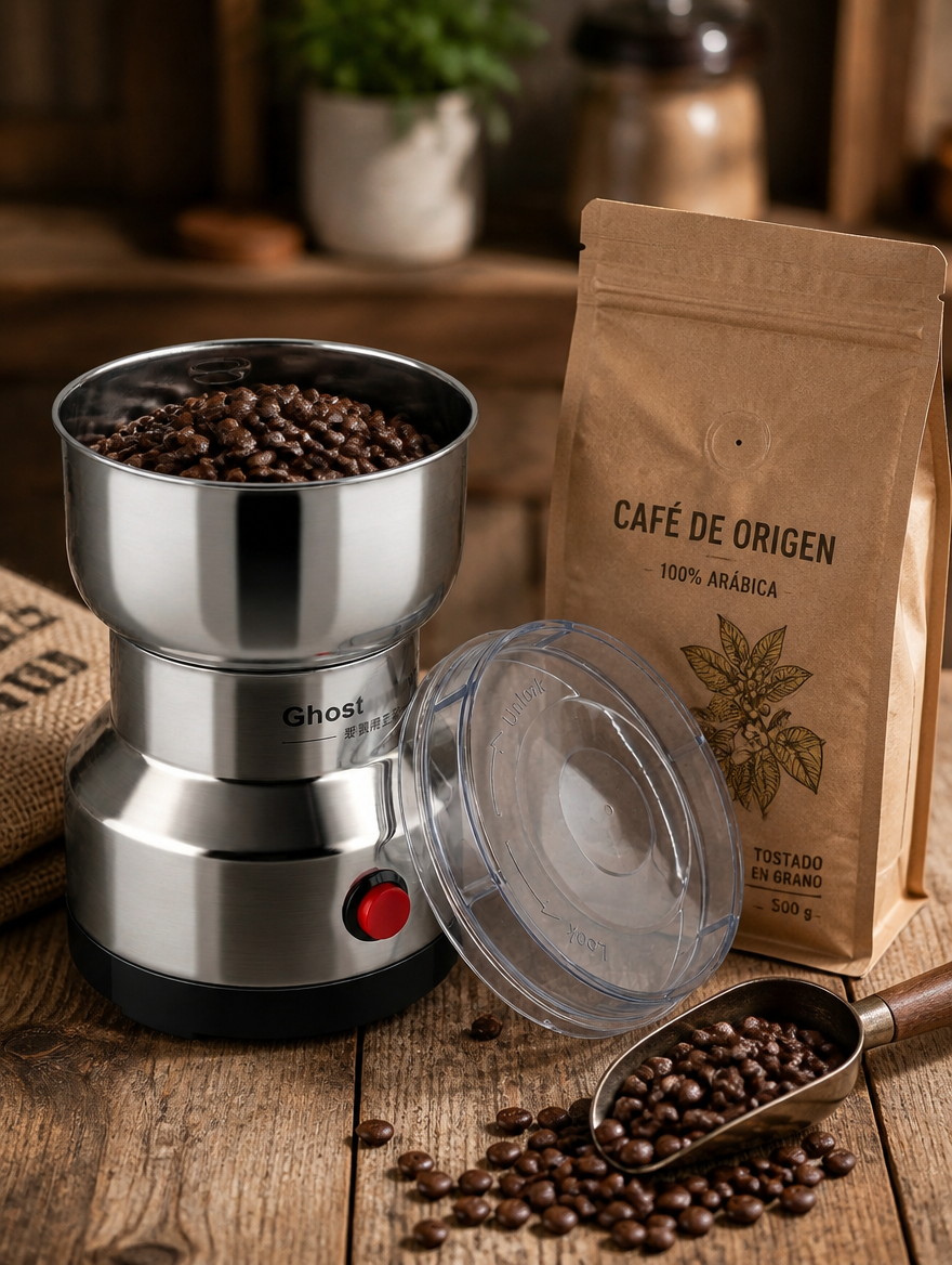 Molinillo de Café y Especias Eléctrico | Muele en Segundos