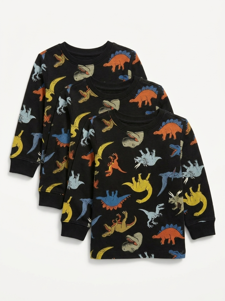 Combo de 3 Camisetas Manga Larga para Bebé | Suave y Cómodo
