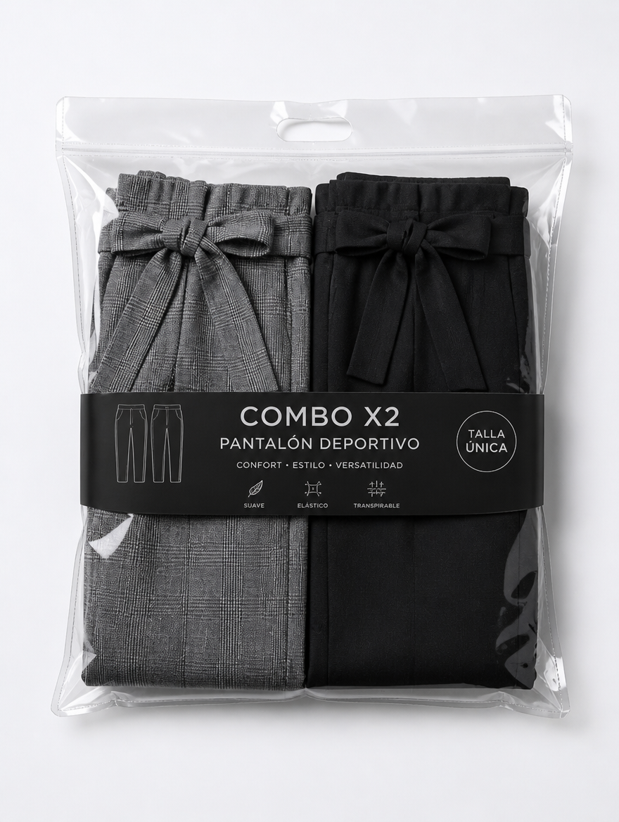 Combo de 2 Pantalones Deportivos | Cómodos para Uso Diario y Gym