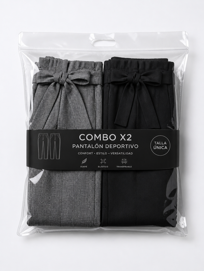 Combo de 2 Pantalones Deportivos | Cómodos para Uso Diario y Gym