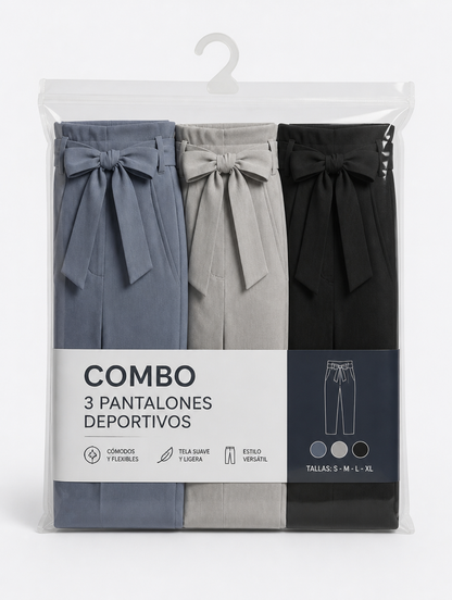 Combo de 3 Pantalones Deportivos | Versátiles para Uso Diario