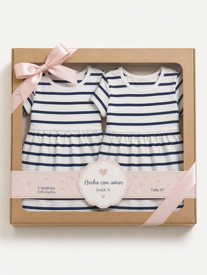 Combo de 2 Vestidos para Niña | Comodidad y Estilo