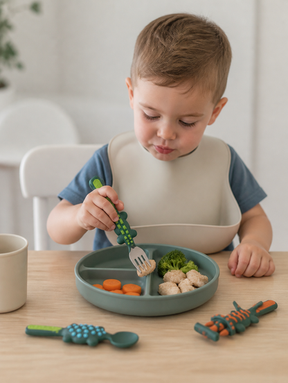 Set de Cubiertos Infantiles | Ayuda a que Coman Solos