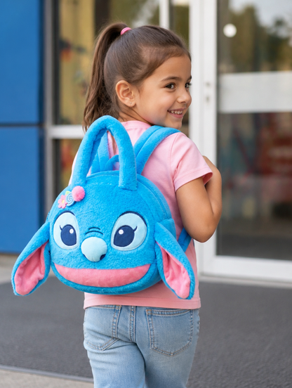 Mochila de Peluche para Niños | Diseño Tierno de Personaje Azul