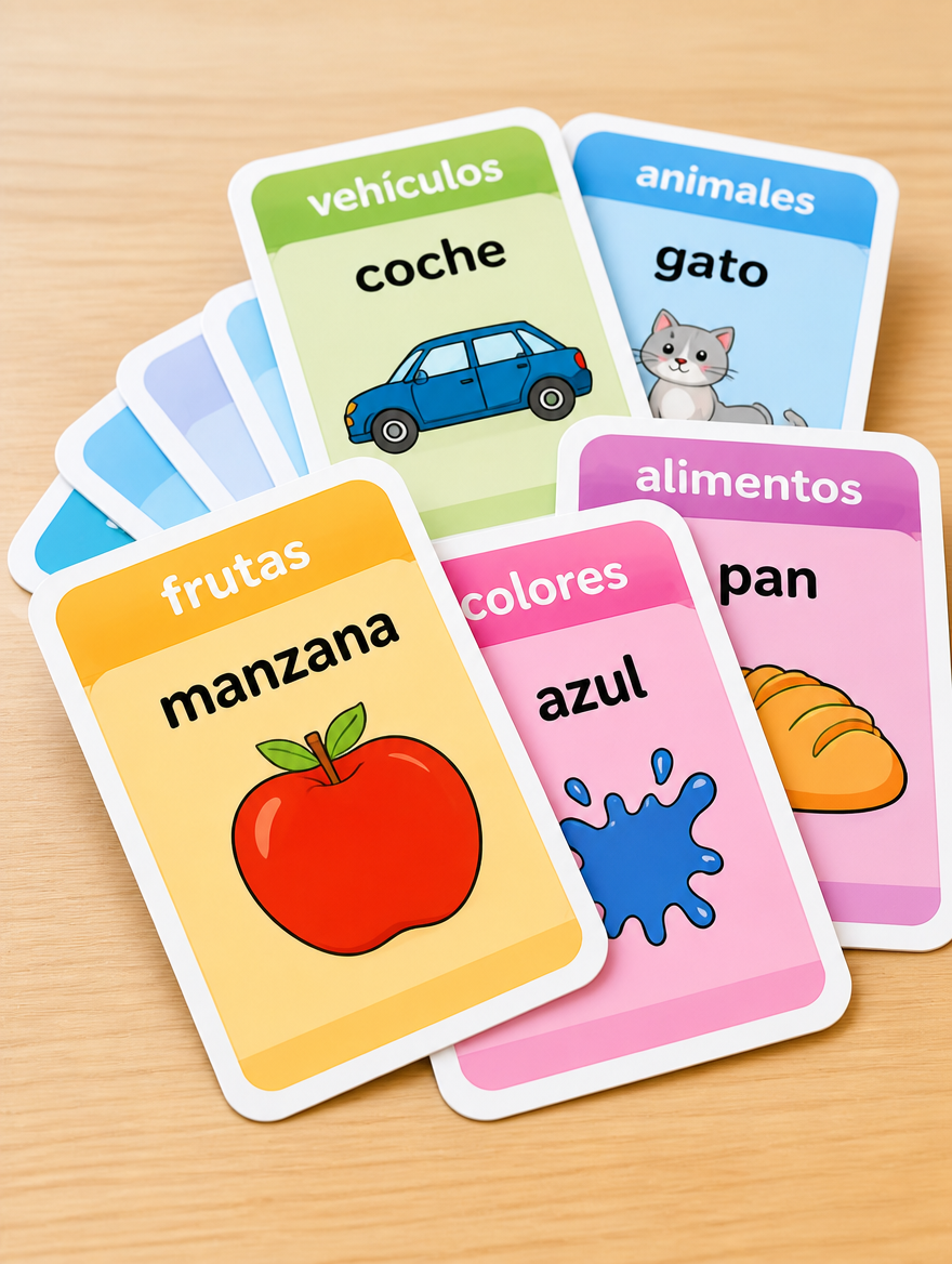Juego de Cartas Bilingüe Inglés-Español para Aprender Jugando