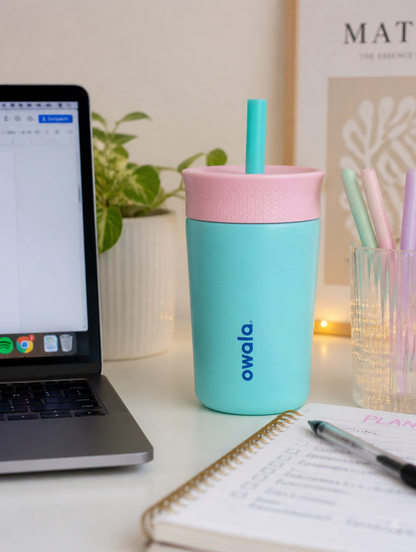 Owala 12oz Tumbler | Vaso Mini con Pajilla Anti-Derrames