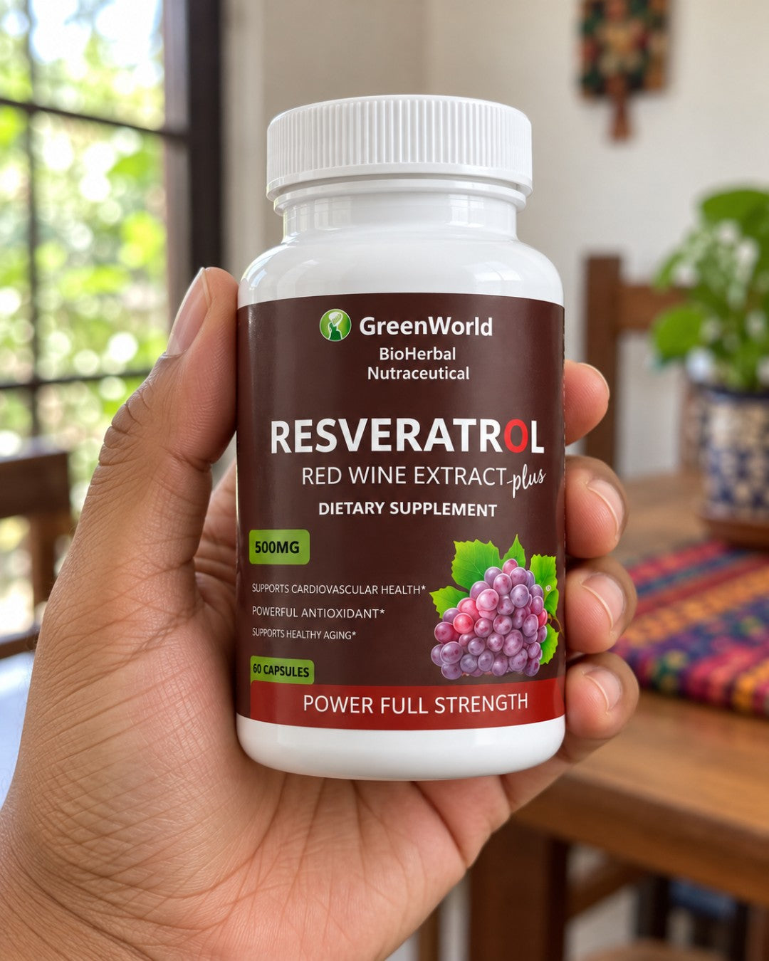 resveratrol en la mano