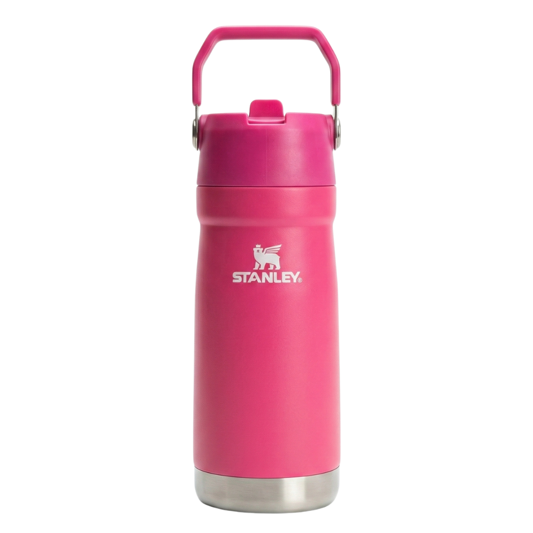Botella térmica Stanley serie AeroLight IceFlow de 18 onzas en color fucsia con base de acero inoxidable.
