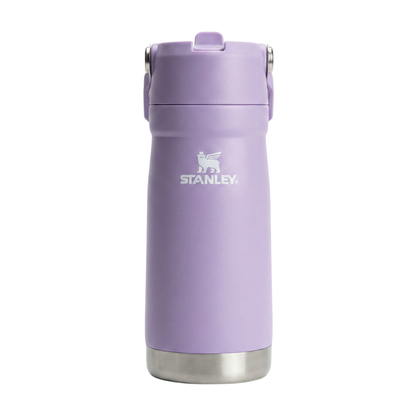 Botella térmica Stanley serie AeroLight IceFlow de 18 onzas en color lila con base de acero inoxidable.