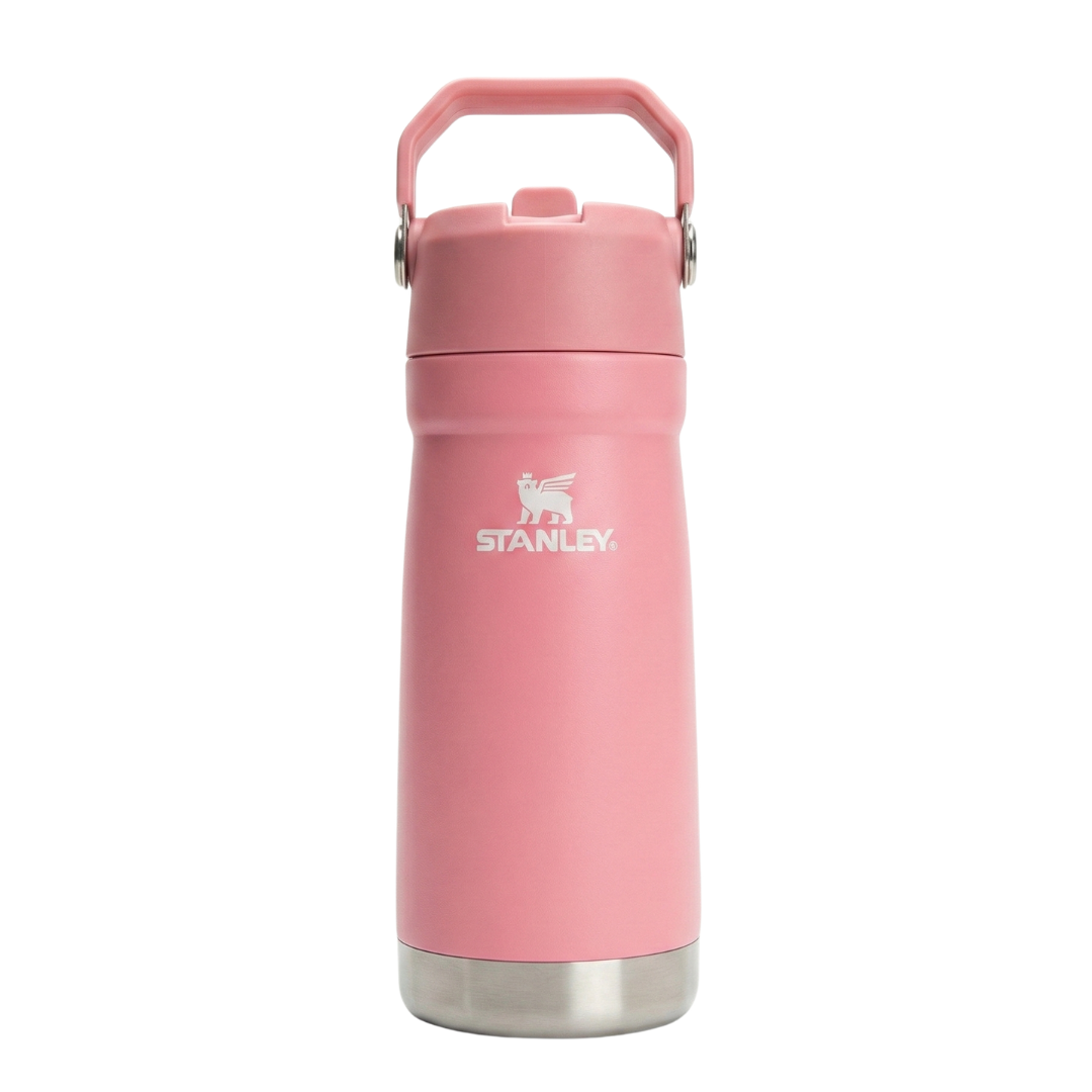 Botella térmica Stanley serie AeroLight IceFlow de 18 onzas en color palo rosa con base de acero inoxidable.